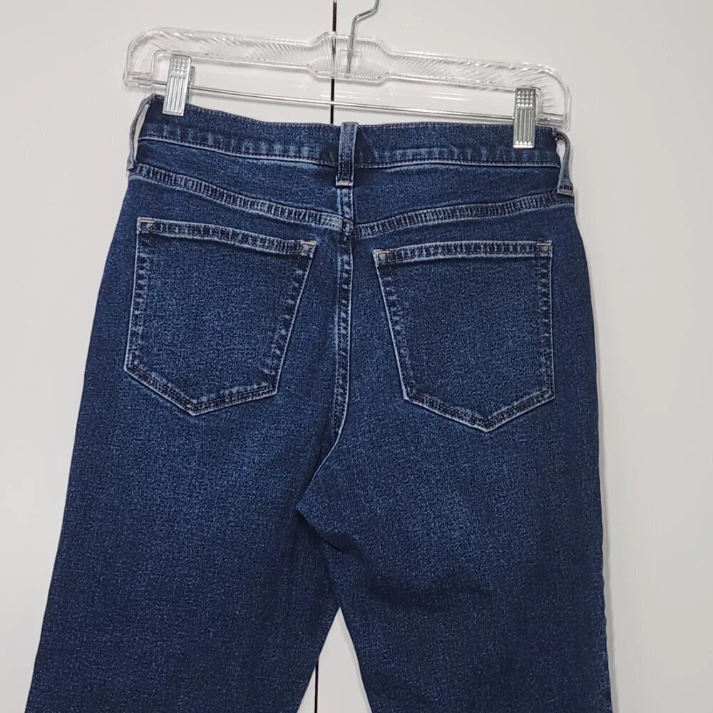 J.Crew Essential Straight Leg Jeans Women's Size 25 Denim Dark Blue Wash